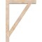 Ekena Millwork Traditional Block Smooth Bracket w/ Offset Brace, Douglas Fir, 5 1/2"W x 32"D x 44"H BKT0604X32X44TRA05SDF - alternate 4
